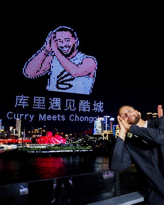 美网友惊叹重庆无人机演出：中国展现22世纪科技实力，库里接棒科比时代